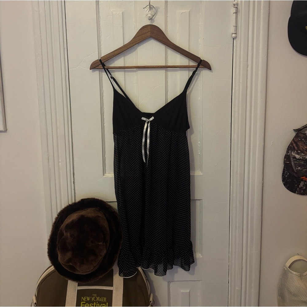 vintage polka dot slip dress